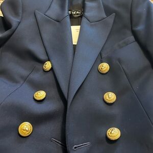 Navy Blazer with Gold Buttons